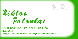 miklos polonkai business card